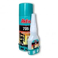 Клей Akfix 65г двухкомпонентный с активатором