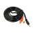 Аудио кабель удлинитель 3,5 мм на 2RCA штекера Exegate EX225929RUS 3 m Черный(1/30)