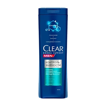 Шампунь Clear Контроль жирности Men 380мл (1/12)