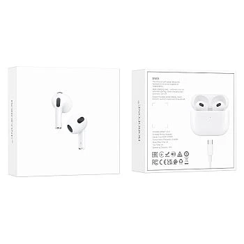 Наушники вставные Borofone BW91 bluetooth 5.4 с микр. белый (1/22/132)