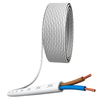 Кабель электрический ЭРА ШВВП 2 х 0.75 кв.мм белый ГОСТ бухта 100м (цена за 1м.)