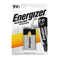 Батарейка Energizer Alkaline power Крона 6LR61 BL1 Alkaline 9V (1/12)