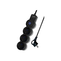 Удлинитель Космос 3р.С/З 10A 1.5м с выкл. ПВС 3х0.75мм² IP20 черный (1/35)