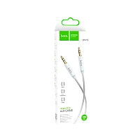 Кабель AUX HOCO UPA19 Jack 3.5mm (m)-Jack 3.5mm (m) 2м нейлон серебряный (1/31/310) 