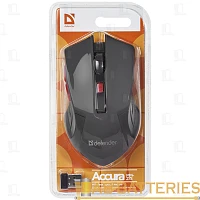 Мышь беспроводная Defender MM-275 Accura классическая USB красный (1/40)