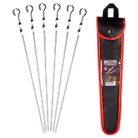 Шампуры Ecos 450х10х0.7мм угловой с витком 6шт. в чехле (1/20)