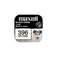 Батарейка Maxell 396 (SR726W) BL1 Silver Oxide 1.55V 0%Hg (1/10/100)