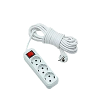 Удлинитель MRM-Power M-313 3р.С/З 10A 3.0м с выкл. белый (1/60)