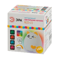 Ночник ЭРА NLED-413 1W 220V на основании рег.ярк./цвета желтый (1/30/60)
