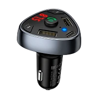 FM-трансмиттер HOCO E51 2USB microSD bluetooth 5.0 черный (1/84)