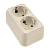 Розетка Makel Siva Ustu 2гн. 16A С/З кремовый 45282 (1/10)