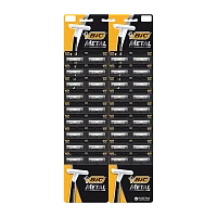 Бритва одноразовая BIC "Metall" 1 лезвие 36шт. на карте (36/144)