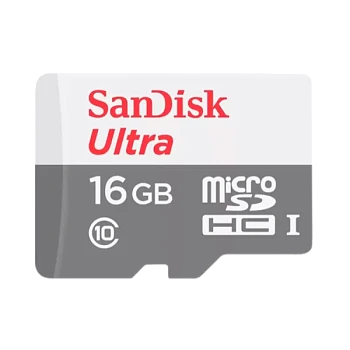 Карта памяти microSD SanDisk ULTRA 16GB Class10 UHS-I (U1) 80 МБ/сек без адаптера