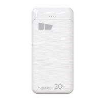 Внешний аккумулятор MORE CHOICE PB33-20 20000mAh 2.1A 2USB белый (1/10/50)