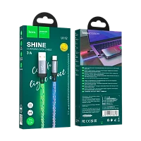Кабель HOCO U112 USB (m)-Type-C (m) 1м 2.4A ПВХ серый (1/22/220)