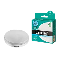Лампа светодиодная Camelion GX53 10W 4500К 170-265V таблетка матовая (1/5/100)
