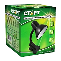 Светильник настольный Старт СТ03 40W 220V E27 прищепка черный