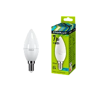 Лампа светодиодная Ergolux C35 E14 7W 3000К 172-265V свеча (1/10/100)