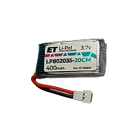 Аккумулятор ET LP802035-20CM Li-Pol, 3.7В, 400мАч (1/20)
