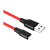Кабель HOCO X21 USB (m)-Lightning (m) 1.0м 2.0A силикон красный черный (1/29/174)