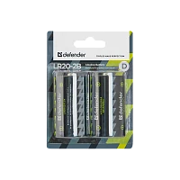 Батарейка Defender LR20 D BL2 Alkaline 1.5V (2/20/120)