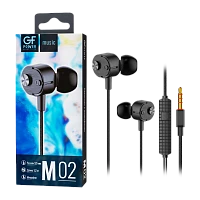 Наушники внутриканальные GFPower M02 с микр. черный (1/200) 
