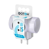Разветвитель Фотон АМ 6-3Т 3р.Б/З 6A белый (1/20/120)