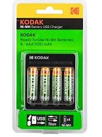 З/У для аккумуляторов Kodak USB Overnight charger AA/AAA Ni-MH/Ni-Cd 4 слота +4AAA 1100mAh (1/6/48)