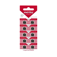 Батарейка Smartbuy G10/LR1130/LR54/389A/189 BL10 Alkaline 1.5V (10/100/2000)