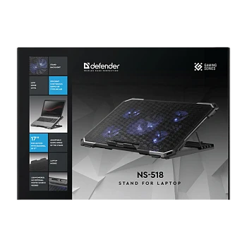 Подставка Defender NS-518 для ноутбуков 2USB 5 вентиляторов (1/10)