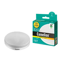 Лампа светодиодная Camelion GX53 10W 3000К 170-265V таблетка матовая (1/5/100)