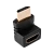 Переходник GoPower HDMI (m)-HDMI (f) угловой 4K 60Hz черный в пакете (1/500)