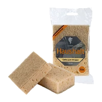 Губка для посуды Leonord "Sisal" 100х70х36мм 2шт. коричневый (1/28)