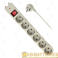 Сетевой фильтр Defender DFS 605 6р.С/З 10A 5.0м 220 Дж белый (1/30)