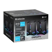 Колонки 2.0 Defender Gravity 6W подсветка USB (1/20)
