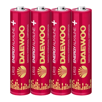 Батарейка Daewoo ENERGY LR03 AAA Shrink 4 Alkaline 1.5V (4/96/384)