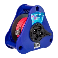 Удлинитель Космос 4р.Б/З 16A 30.0м КГ 2x2.5мм² IP44 на катушке треуг.