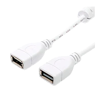 Кабель Atcom USB (f)-USB (f) 1.8м силикон стаб.напр. белый (1/10/250)