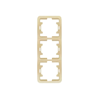 Рамка Makel Mimoza 3пост. вертикальная кремовый 32033 (1/15)