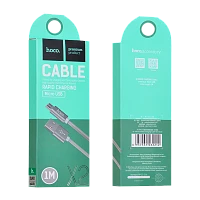 Кабель HOCO X2 USB (m)-microUSB (m) 1м 2.1A нейлон серый (1/30/300)