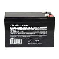 Аккумулятор свинцово-кислотный GoPower LA-1270/security 12V 7Ah клеммы T2/ F2 в картонной упаковке