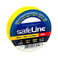 Изолента Safeline 15мм*10м ПВХ желтый (10/250)