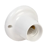 Патрон Прогресс потолочный E27 пластик белый (1/20/200)