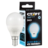 Лампа светодиодная Старт Sphere G45 E14 10W 4000К 220V шар WS (1/10/100)