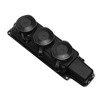 Колодка Volsten Sb1-M3Z 3р.С/З со шторкой каучук черный (1/18)