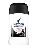 Дезодорант женский Rexona Invisible Pure стик 40мл (1/6)