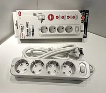 Сетевой фильтр Live Power LP5055 4р.С/З 10A 2.0м с выкл. белый (1/30)