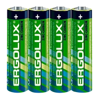 Батарейка Ergolux R6 AA Shrink 4 Zinc Carbon 1.5V (4/60/960)