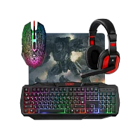 Набор клавиатура+мышь+коврик+наушники проводной Defender MKP-350 Target игровой (1/10)