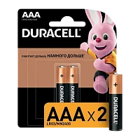 Батарейка Duracell Basic LR03 AAA BL2 Alkaline 1.5V (2/20/24)